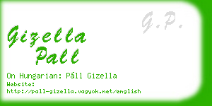 gizella pall business card